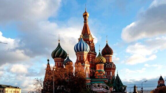 圣巴西尔大教堂(瓦西里大教堂的祝福)莫斯科俄罗斯