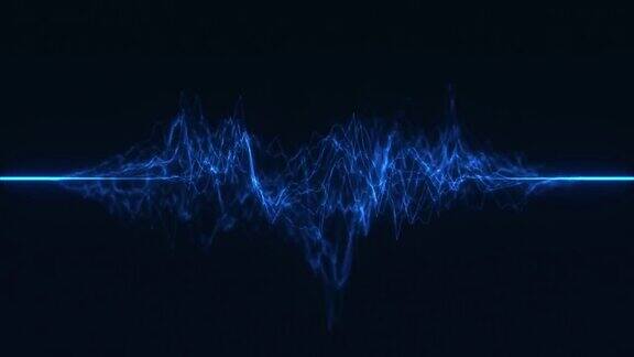 声波频率未来观音频波形图在无缝循环Hud用户界面背景元素音频可视化器声音分析仪屏幕