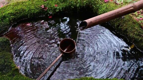 神道神社入口处的4K水槽