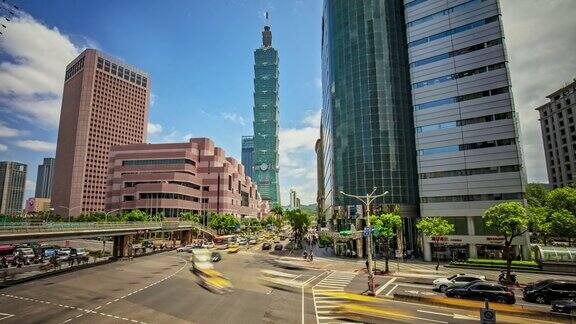 时间流逝在台北市中心台湾