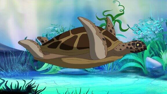 布朗龟水下