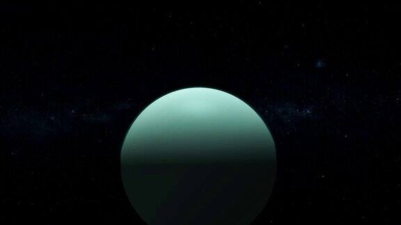 在太空中查看天王星行星3d