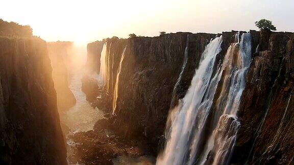 非洲津巴布韦维多利亚瀑布航拍