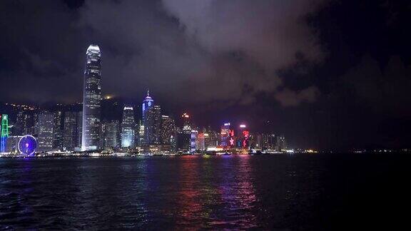 夜晚的香港维多利亚港