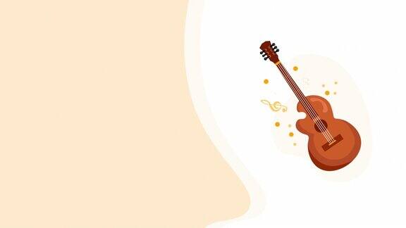 4k卡通小提琴乐器视频