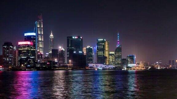 时光流逝上海夜景