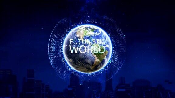 3d渲染未来世界与能源球光数字未来世界技术概念