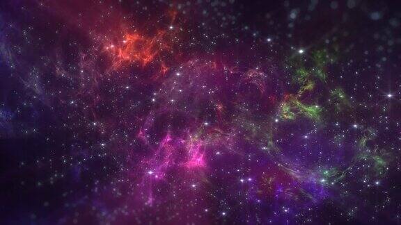 闪亮的星系粒子动画背景