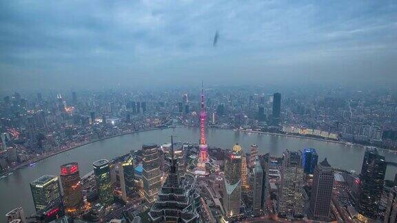 上海夜景4k时光流逝