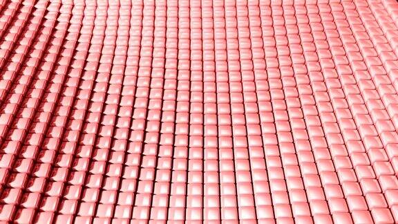 立方体网格图案摇摆抽象背景粉红色