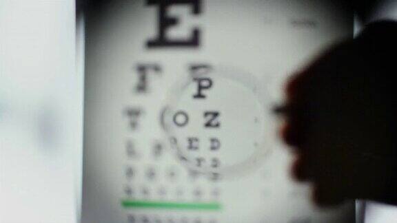 视力检查验光师为眼镜选择镜片
