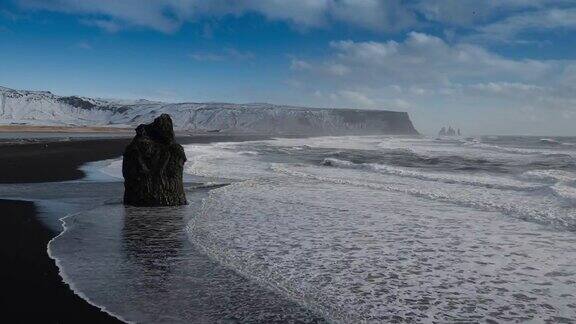 冰岛维克的黑沙滩