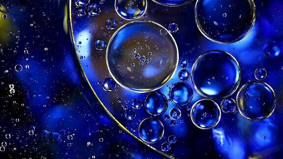 气泡蓝色流动抽象背景