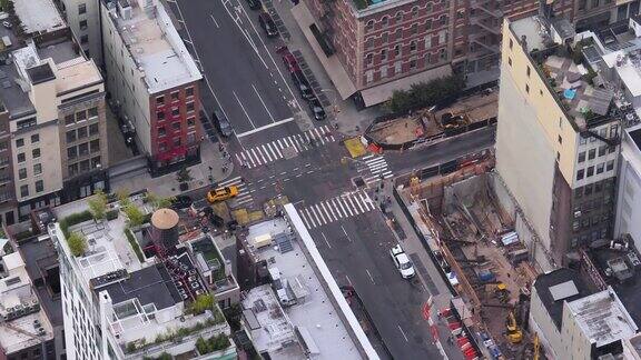 纽约市街道鸟瞰图