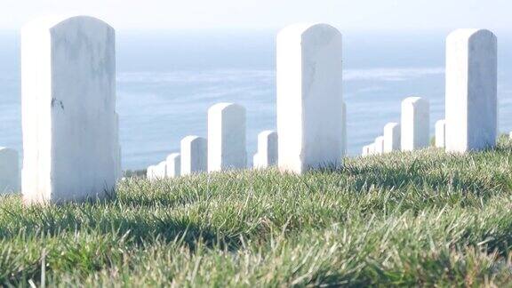 美国军人国家公墓的墓碑美国的墓地