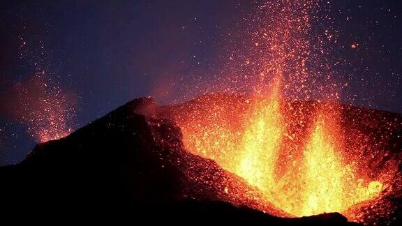 Fimmvorduhals火山裂缝喷发
