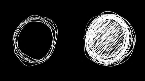 一套动画手绘高亮元素涂鸦箭头圆圈