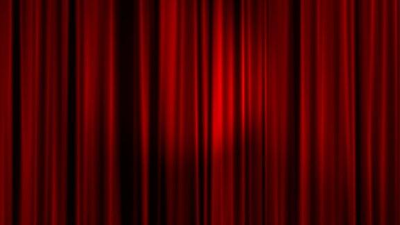 红色窗帘与聚光灯循环背景-高清