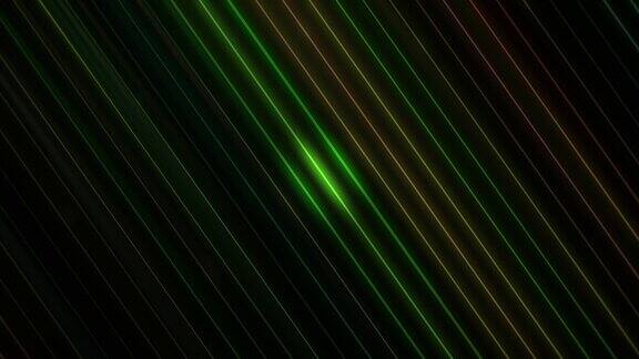 绿色-水黑色bg抽象彩色背景与明亮的霓虹灯发光的光线和发光的线条背景循环的背景光速无缝循环动画