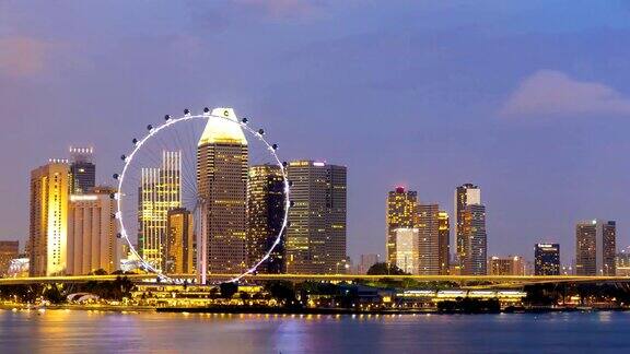 新加坡城市景观延时拍摄
