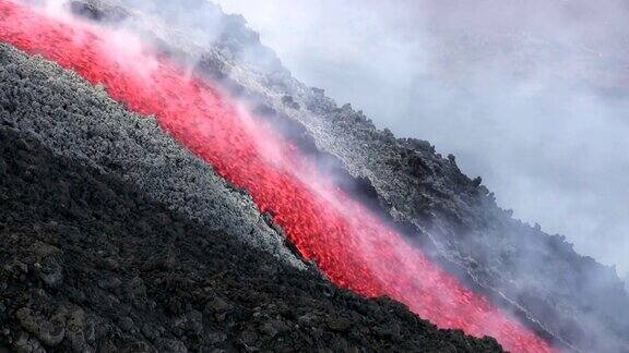 埃特纳火山熔岩流