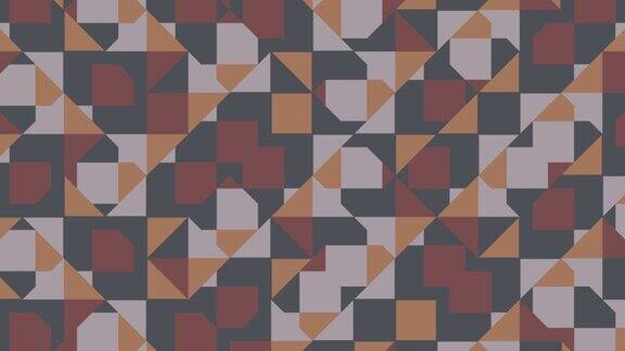 抽象运动模式与多色几何形状无缝几何背景与各种动态瓷砖平面设计中的运动图形背景带有几何元素