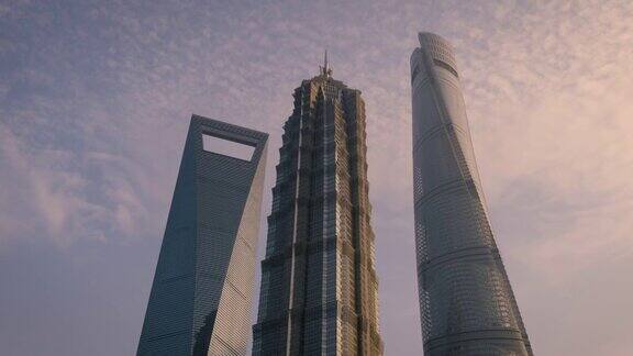 上海环球金融中心的夕阳
