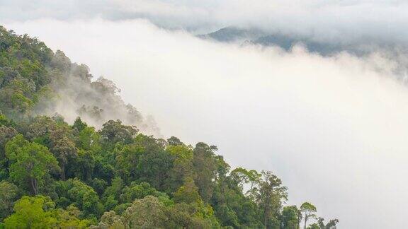 4K时间推移-云景山与日出在泰国