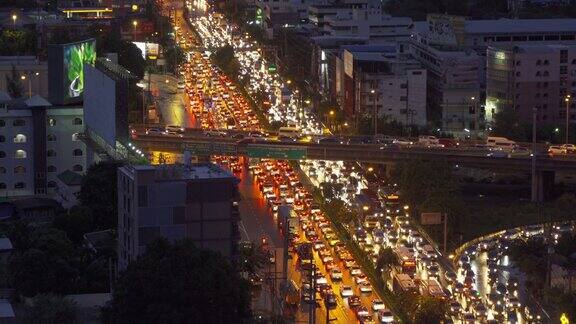 曼谷城市交通夜景