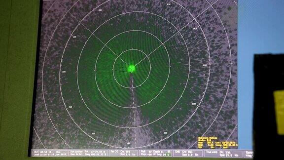 雷达屏幕上