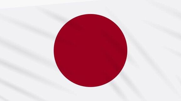 日本国旗飘扬布背景环