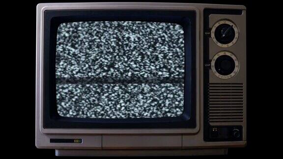 复古复古电视机模拟电视屏幕阿尔法遮罩