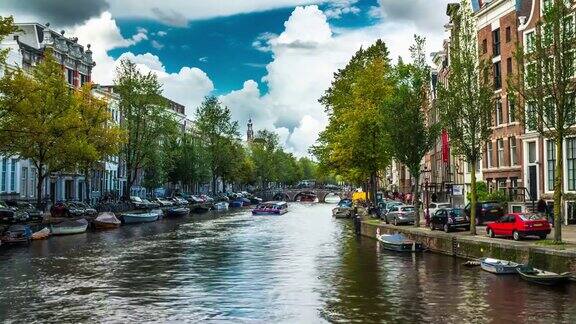 阿姆斯特丹-4K城市景观风景和建立