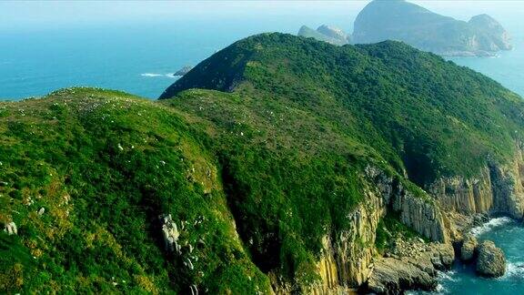 鸟瞰图香港沿海岛屿