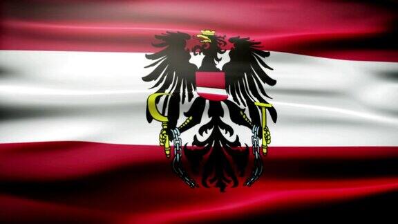 挥舞着奥地利国旗