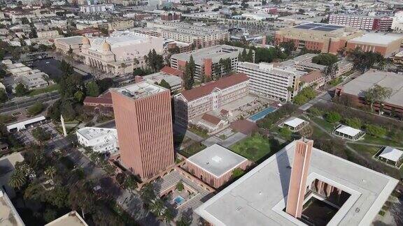 南加州大学南加州大学校园洛杉矶加州无人机鸟瞰图