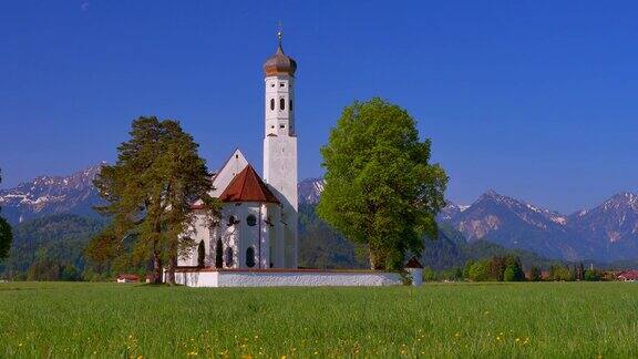 德国巴伐利亚施万高附近的圣科伦曼朝圣教堂