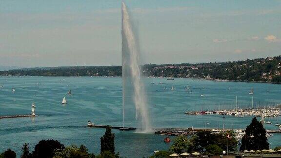 2016年瑞士日内瓦的喷泉和湖泊