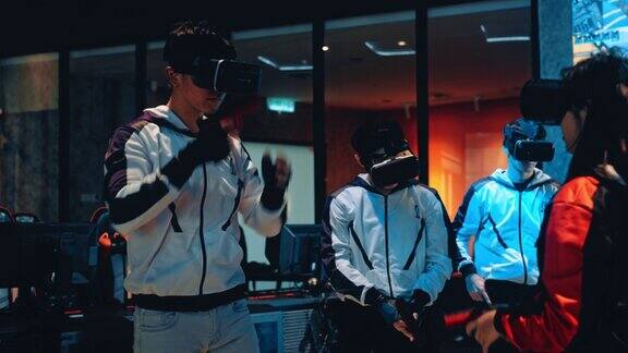 亚洲电竞队伍VR射击视频游戏总决赛