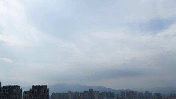 中国城市上空阴云的时间流逝