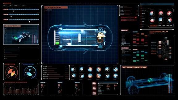 电子混合动力锂离子电池回声车在显示界面