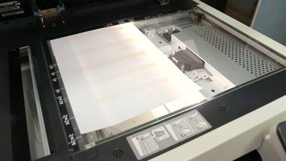 在扫描和复制设备上被扫描的纸张