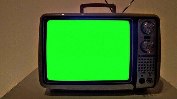 复古电视与色度键屏幕与拷贝空间MOD