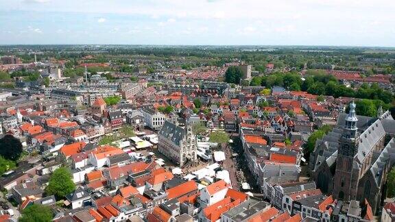 荷兰豪达的城市景观