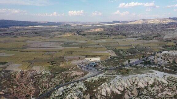 土耳其卡帕多西亚充足的景观从无人机拍摄