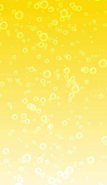 白色大气泡上升(黄色和白色渐变背景)垂直型