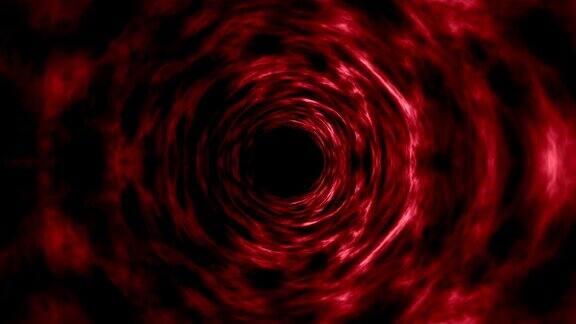 红色的抽象的隧道
