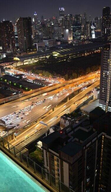 泰国首都曼谷暹罗区的交通堵塞