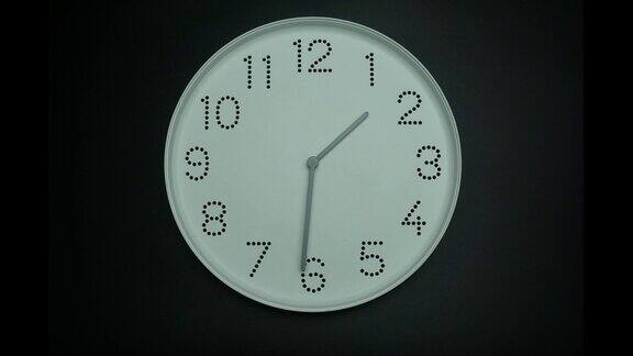 白色挂钟显示下午两点的时间