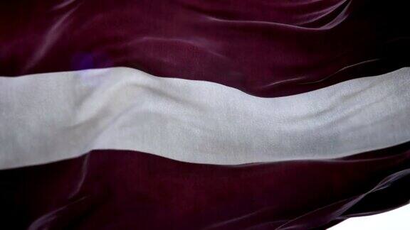 逼真的拉脱维亚国旗3d动画循环